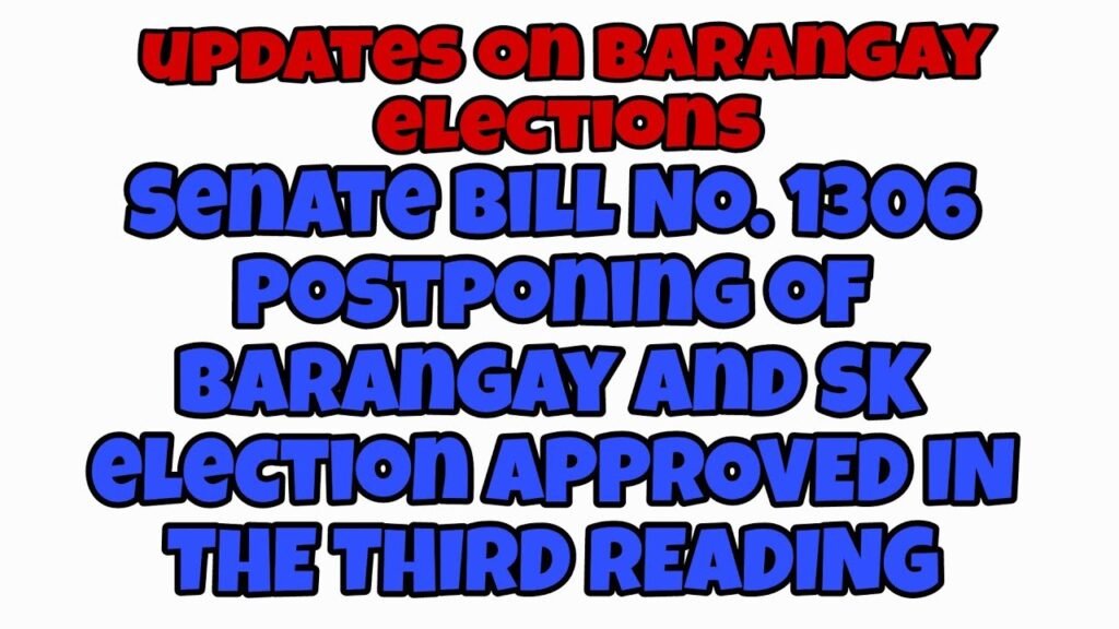Barangay polls postponement bill prayoridad