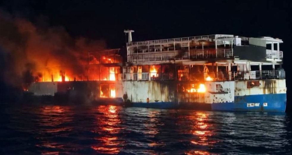 5 patay, 87 ‘missing’ sa nasunog na barko